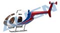 450 Scale Fuselage 500E, Spec: White, Blue,Red